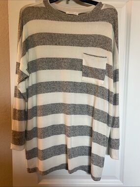 Rugby striped tunic pullover.
